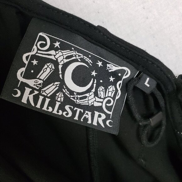 Killstar Black Sheer Cape Dress - Picture 5 of 14